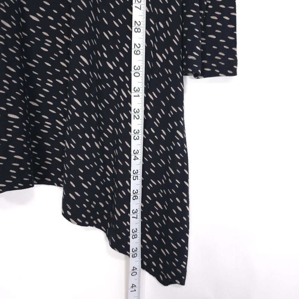 marimekko 113 MUSTA KOTTARAINEN Medium Dress Dots Asymm Pullover Black PORTUGAL - Picture 4 of 7